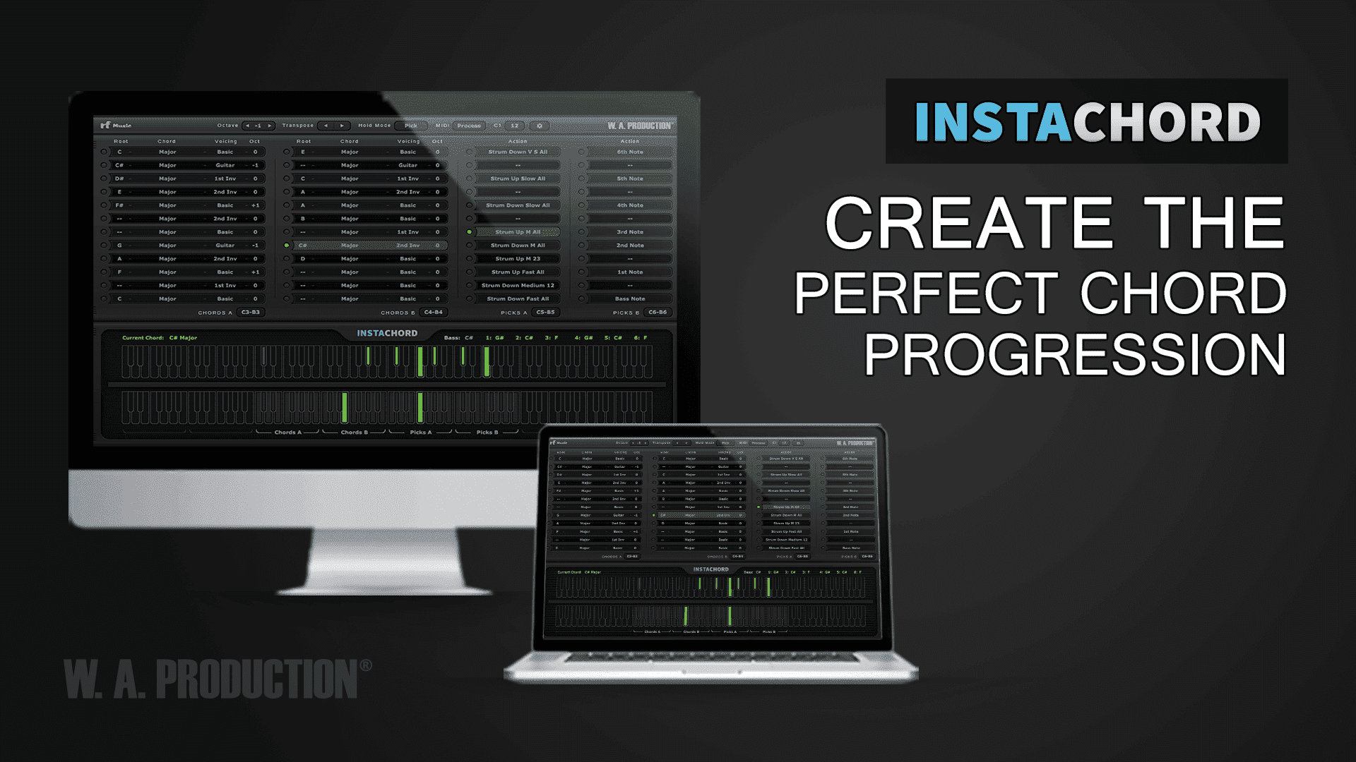 InstaChord creates perfect chord progressions.