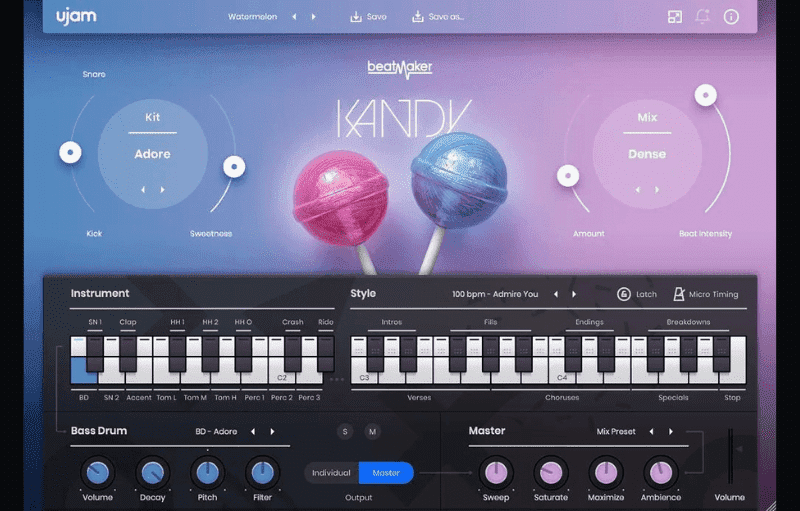 Kandy is a UJAM music synthesizer with lollipops.