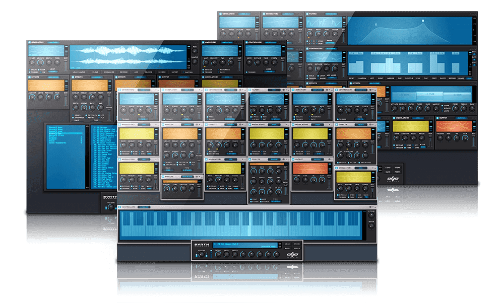 Vst plugins for synthesizers, including modular and 2 others.