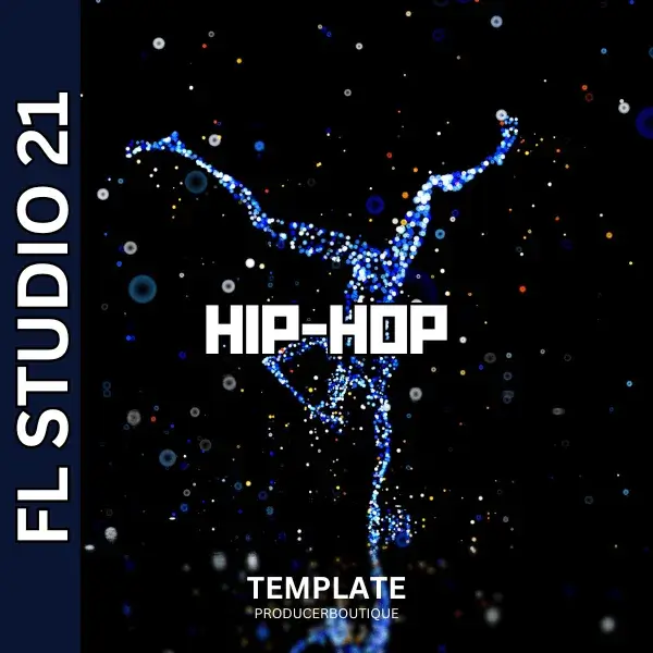 A graphic design for a FL Studio 21 HipHop Template with a constellation theme.