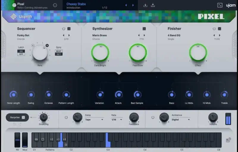 Pxel - a digital synthesizer with a variety of controls.